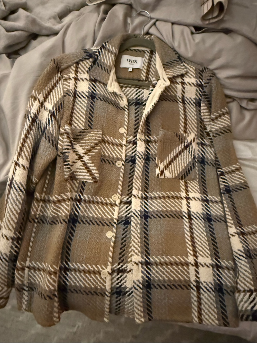 WAX London Patterned jacket - Tan & Cream